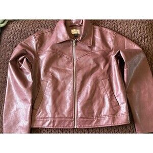 Women's Zip-Front Faux Leather Jacket - Universal Thread Medium